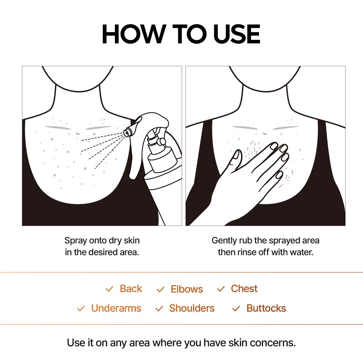 Evolvion®Peel Shot Kojic Acid & Turmeric Spray 200ml - Pore Clearing, Exfoliating & Skin Repair