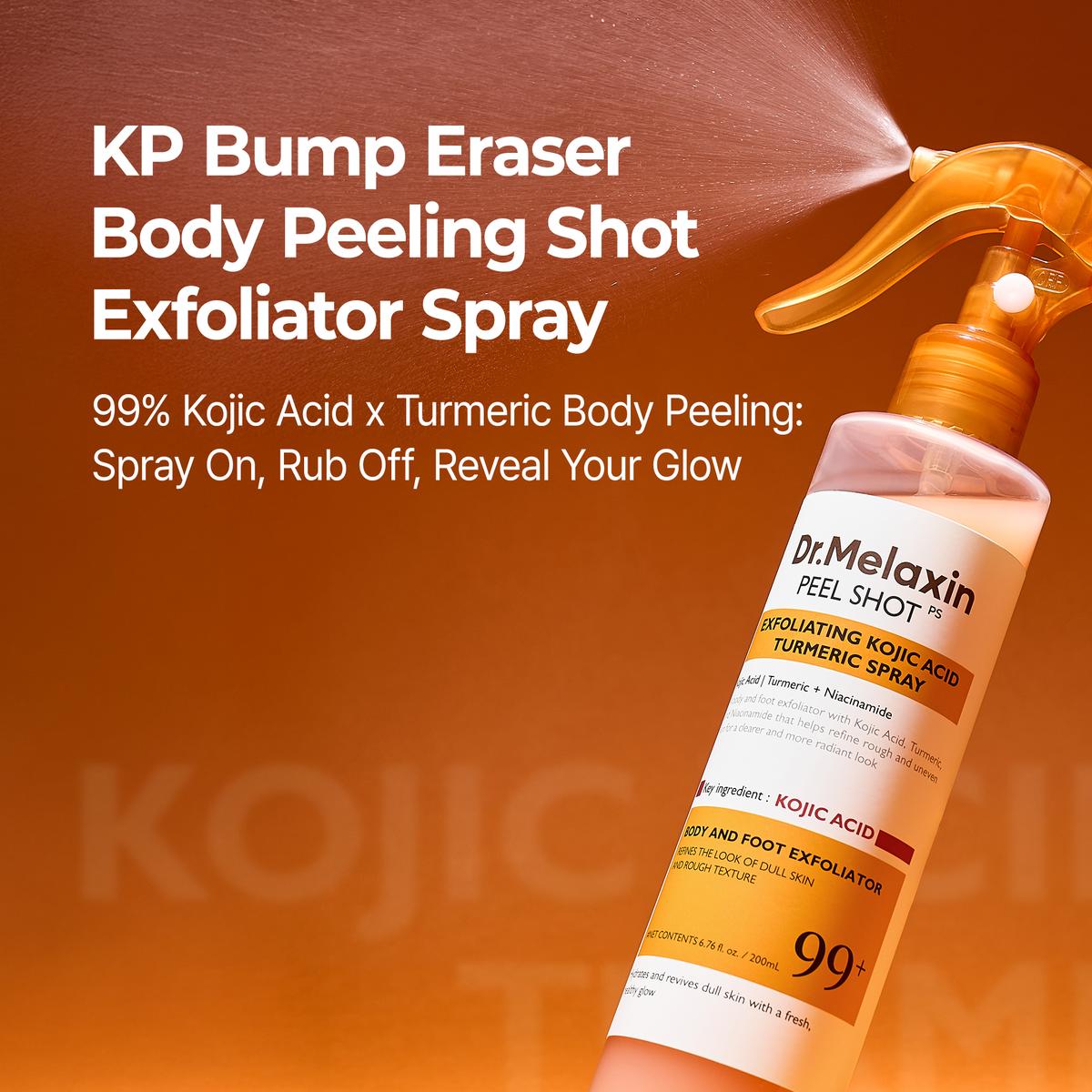 Evolvion®Peel Shot Kojic Acid & Turmeric Spray 200ml - Pore Clearing, Exfoliating & Skin Repair