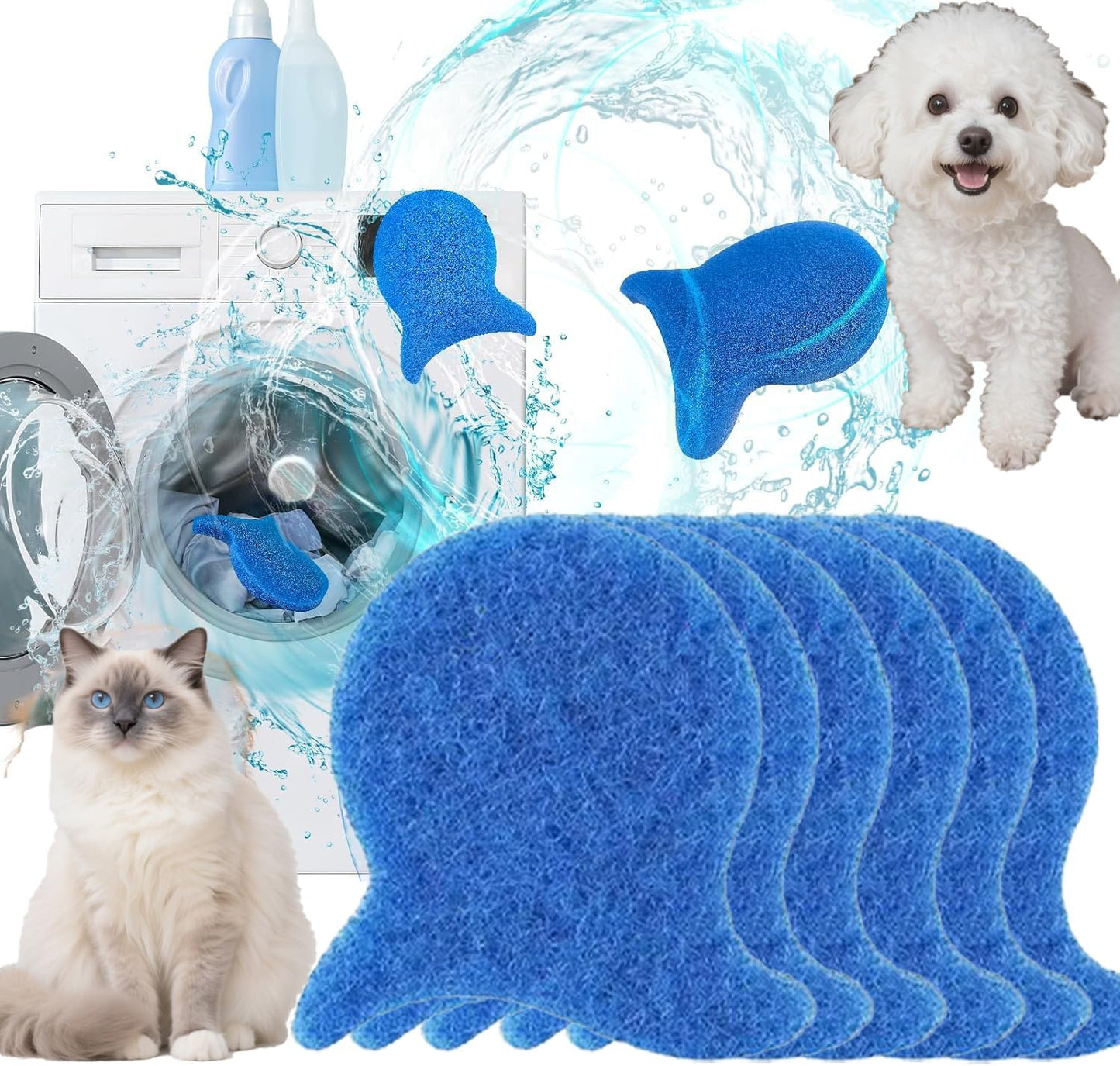 𝙍𝙚𝙢𝙞𝙛𝙖®✨Wiederverwendbarer Tierhaarentferner – Nass & Trocken, Effektiv gegen Tierhaare, Fusselfänger für Waschmaschine & Trockner