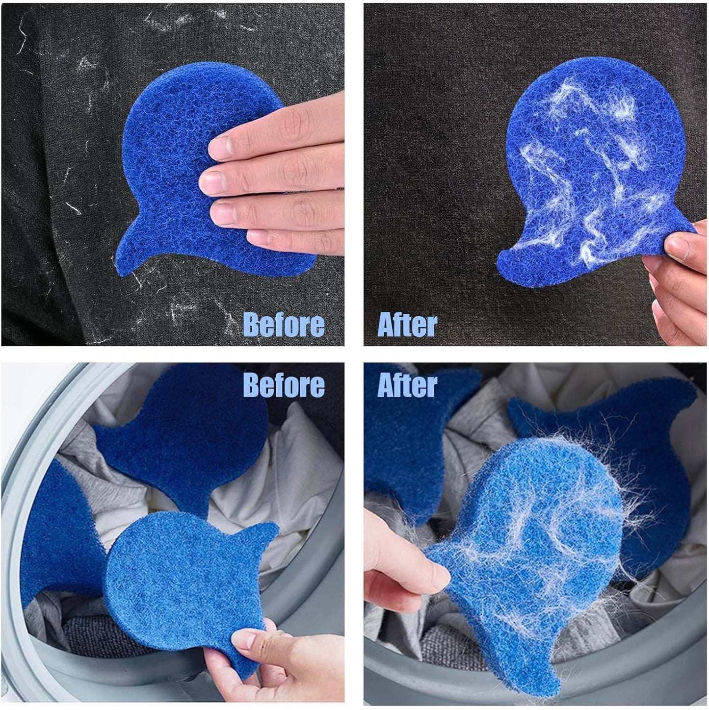 𝙍𝙚𝙢𝙞𝙛𝙖®✨Wiederverwendbarer Tierhaarentferner – Nass & Trocken, Effektiv gegen Tierhaare, Fusselfänger für Waschmaschine & Trockner
