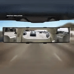 𝙍𝙚𝙢𝙞𝙛𝙖® Breiter Panorama-Rückspiegel fürs Auto✅ Gebogenes Weitwinkel-Design, Kein Toter Winkel, Klare Sicht bei Tag & Nacht