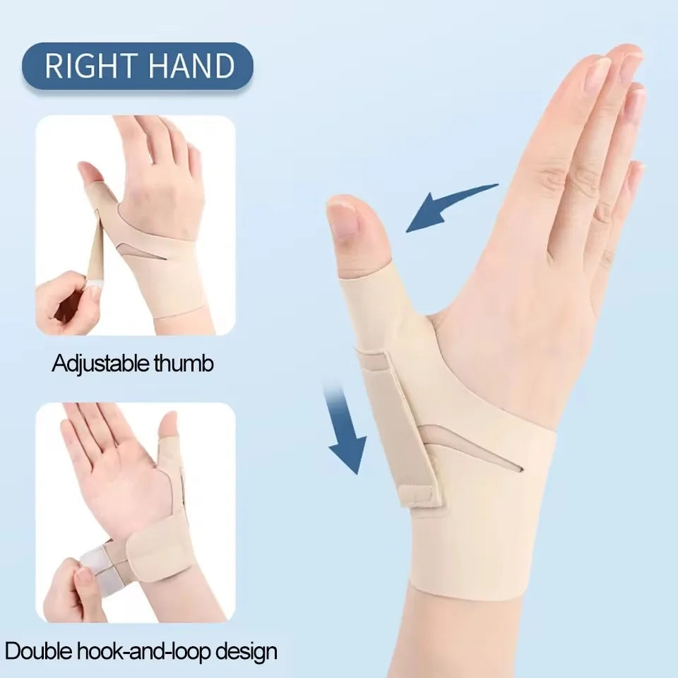 GOBYGO 1Pcs Adjustable Thumb Sleeve Tendon Protection Lightweight Breathable Non-slip Non-stuffy Wrist Protector Joint Sprain