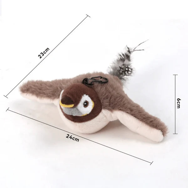 𝙍𝙚𝙢𝙞𝙛𝙖® 🐦 Realistischer Vogel für Katzen – selbstbewegend, mit Geräusch & Flügelschlag