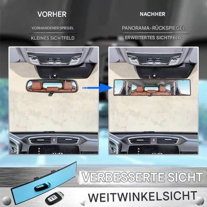 𝙍𝙚𝙢𝙞𝙛𝙖® Breiter Panorama-Rückspiegel fürs Auto✅ Gebogenes Weitwinkel-Design, Kein Toter Winkel, Klare Sicht bei Tag & Nacht
