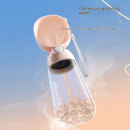 𝙍𝙚𝙢𝙞𝙛𝙖®🐶🐈‍⬛Praktische 2-in-1 Haustierflasche: Doppelte Kammer für Wasser & Futter – Ideal für unterwegs