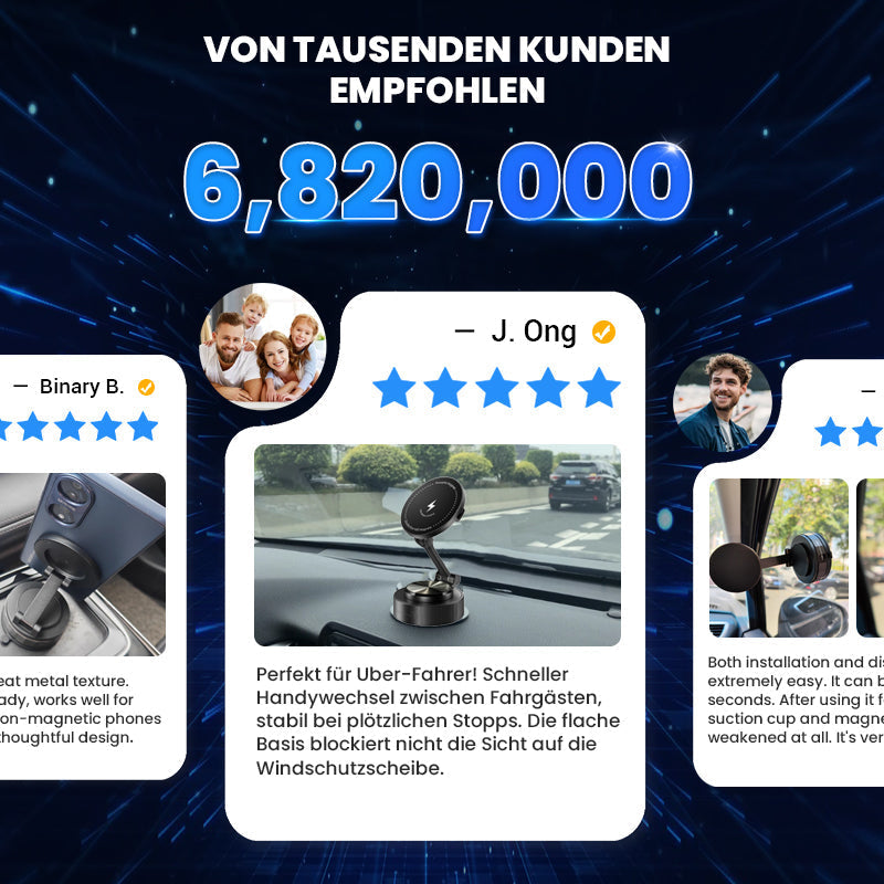 𝙍𝙚𝙢𝙞𝙛𝙖® 🏆Kabelloser Magnet-Handyhalter mit Schnellladefunktion⚡